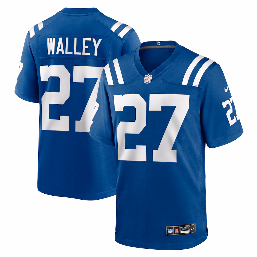 Men's Indianapolis Colts Justin Walley Nike Royal Team Game Jersey - Jersey