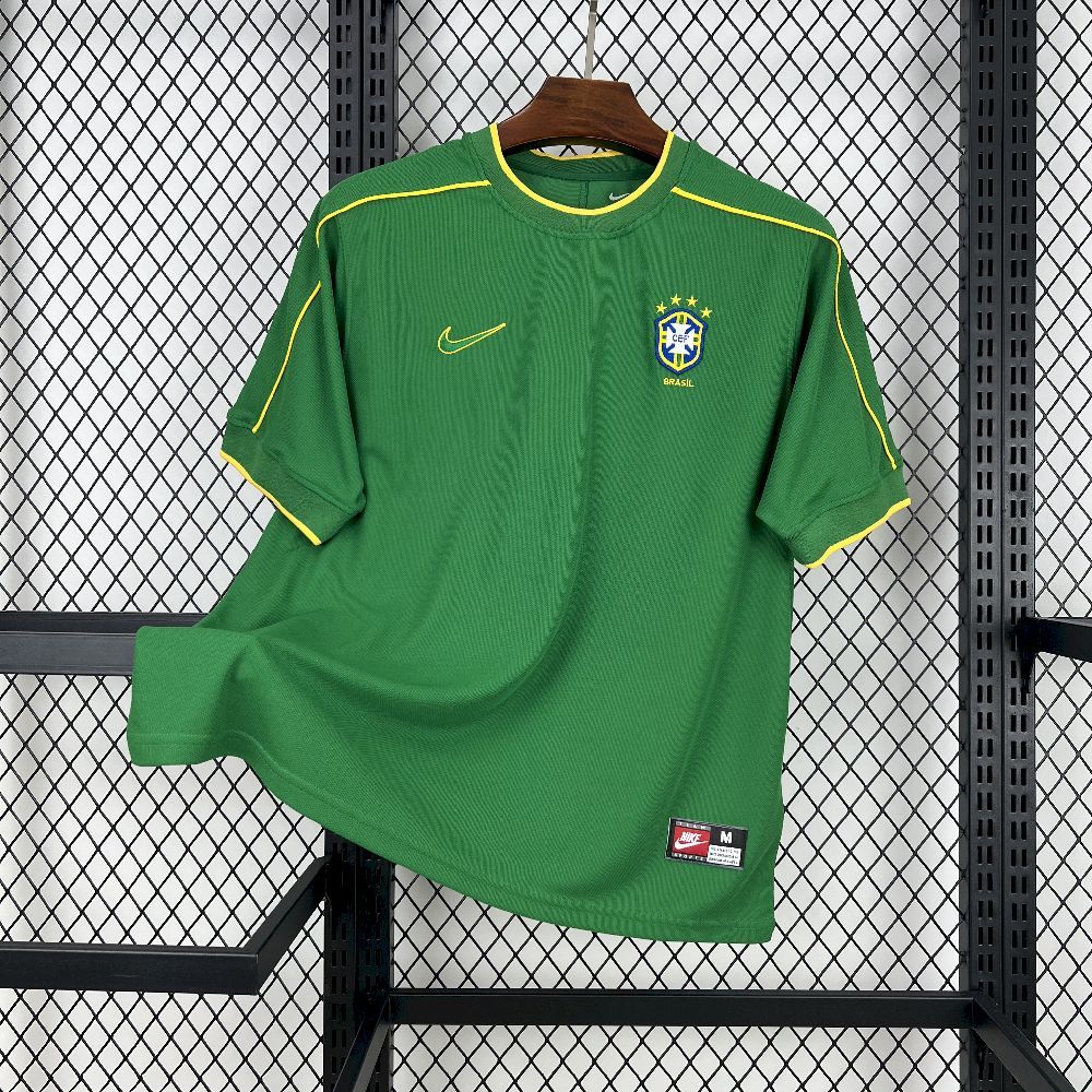 Brazil Retro Jersey Custom Goalkeeper Soccer Jersey 1998 - Jersey