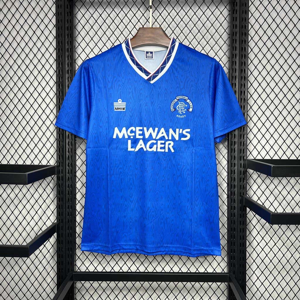Rangers FC Retro Soccer Jersey Home Custom Shirt 1990-92 - Jersey