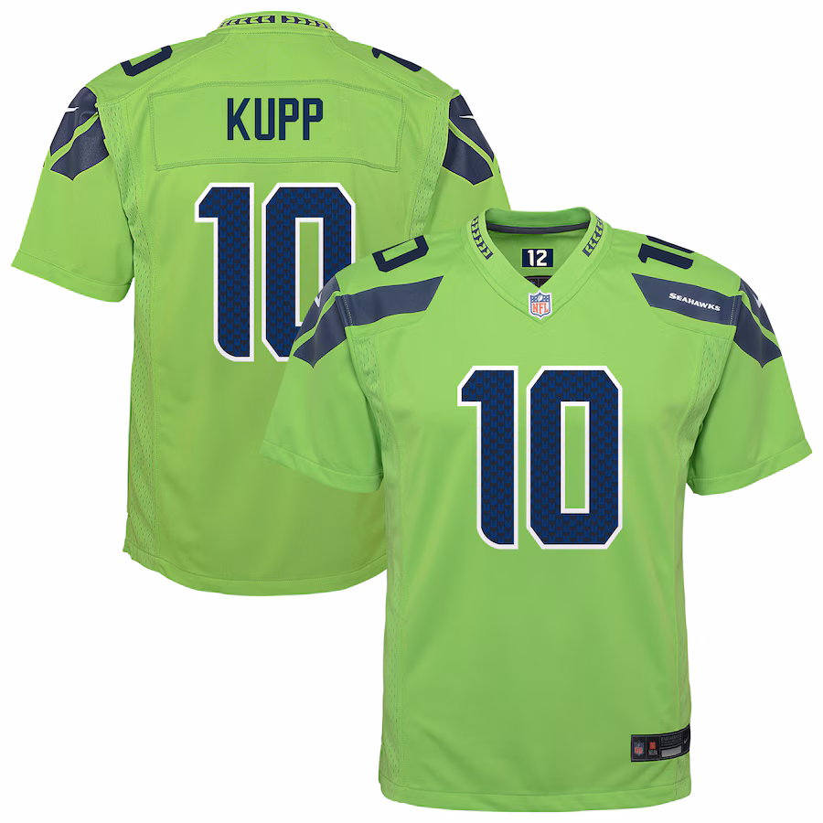 Youth Seattle Seahawks Cooper Kupp Nike Neon Green Game Jersey - Jersey