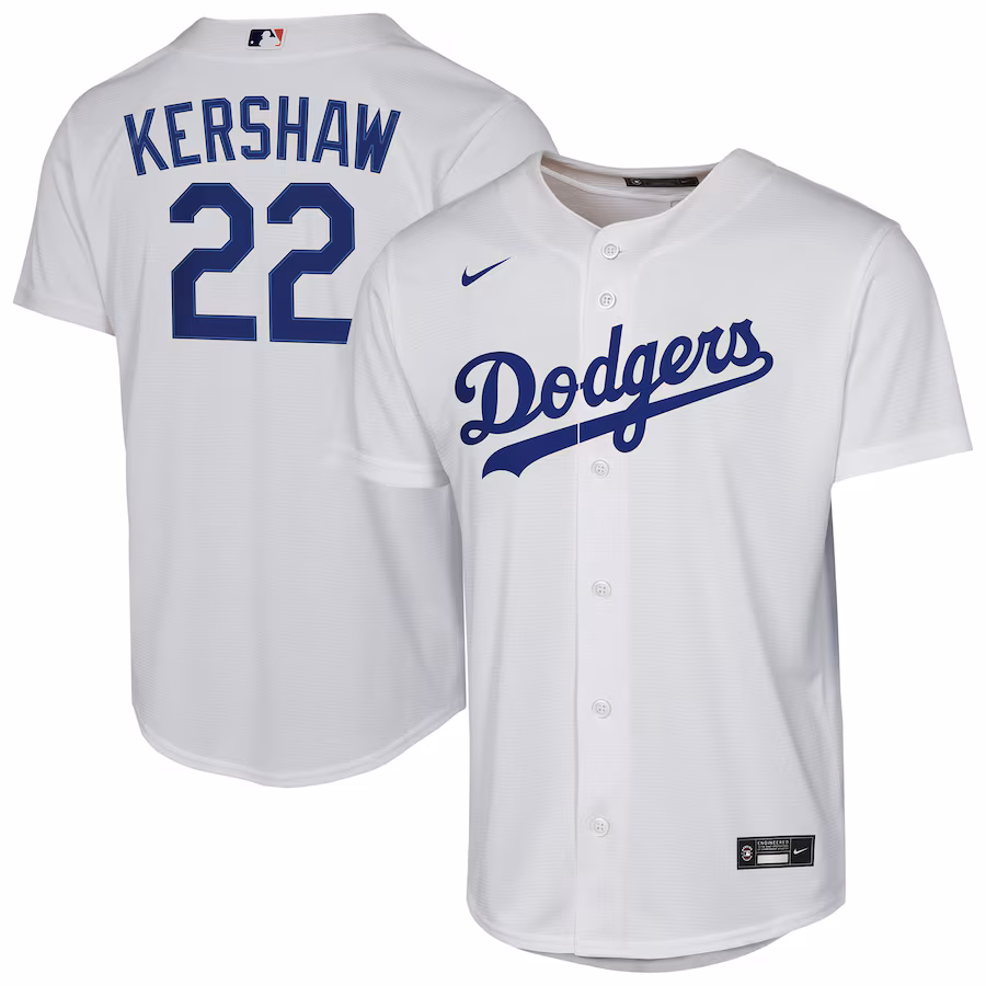 Youth Los Angeles Dodgers Clayton Kershaw Nike White Home Replica Player Jersey - Jersey