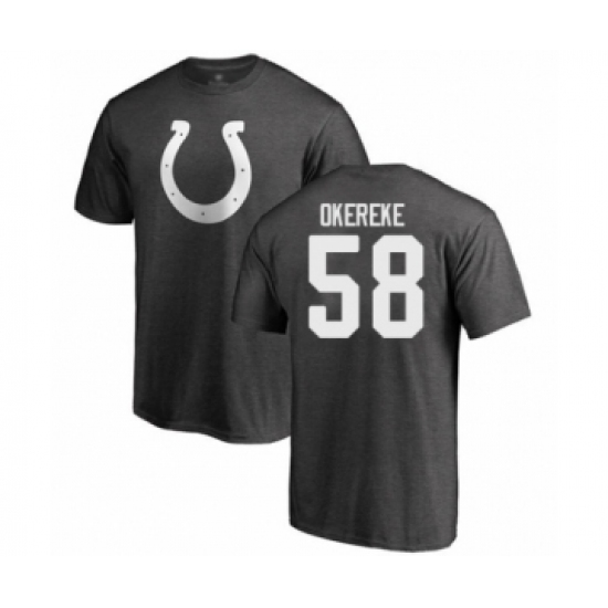 Football Indianapolis Colts #58 Bobby Okereke Ash One Color T-Shirt - Jersey