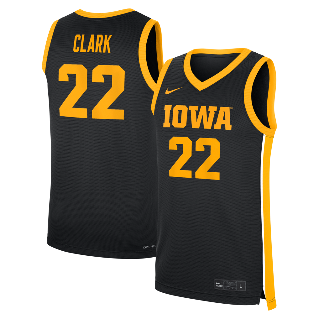 Men's Nike Caitlin Clark Black Iowa Hawkeyes Home Replica Basketball Jersey - Jersey