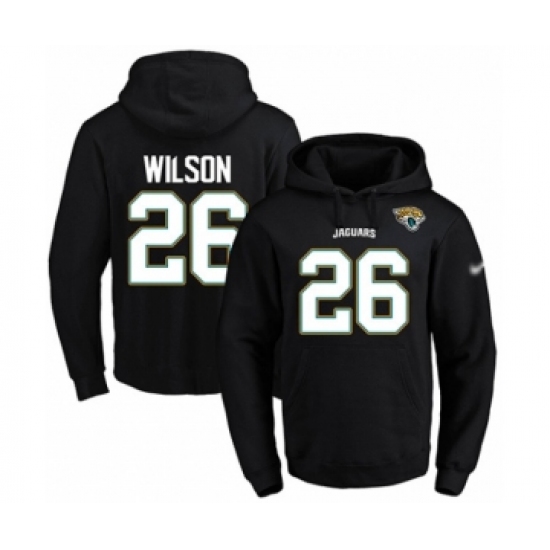 Football Men's Jacksonville Jaguars #26 Jarrod Wilson Black Name & Number Pullover Hoodie - Jersey
