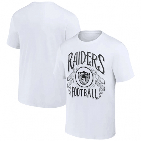 Men's Las Vegas Raiders White X Darius Rucker Collection Vintage Football T Shirt - Jersey