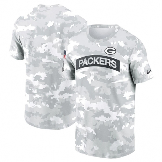 Men's Green Bay Packers 2024 Arctic Camo Salute To Service Performance T-Shirt - Jersey