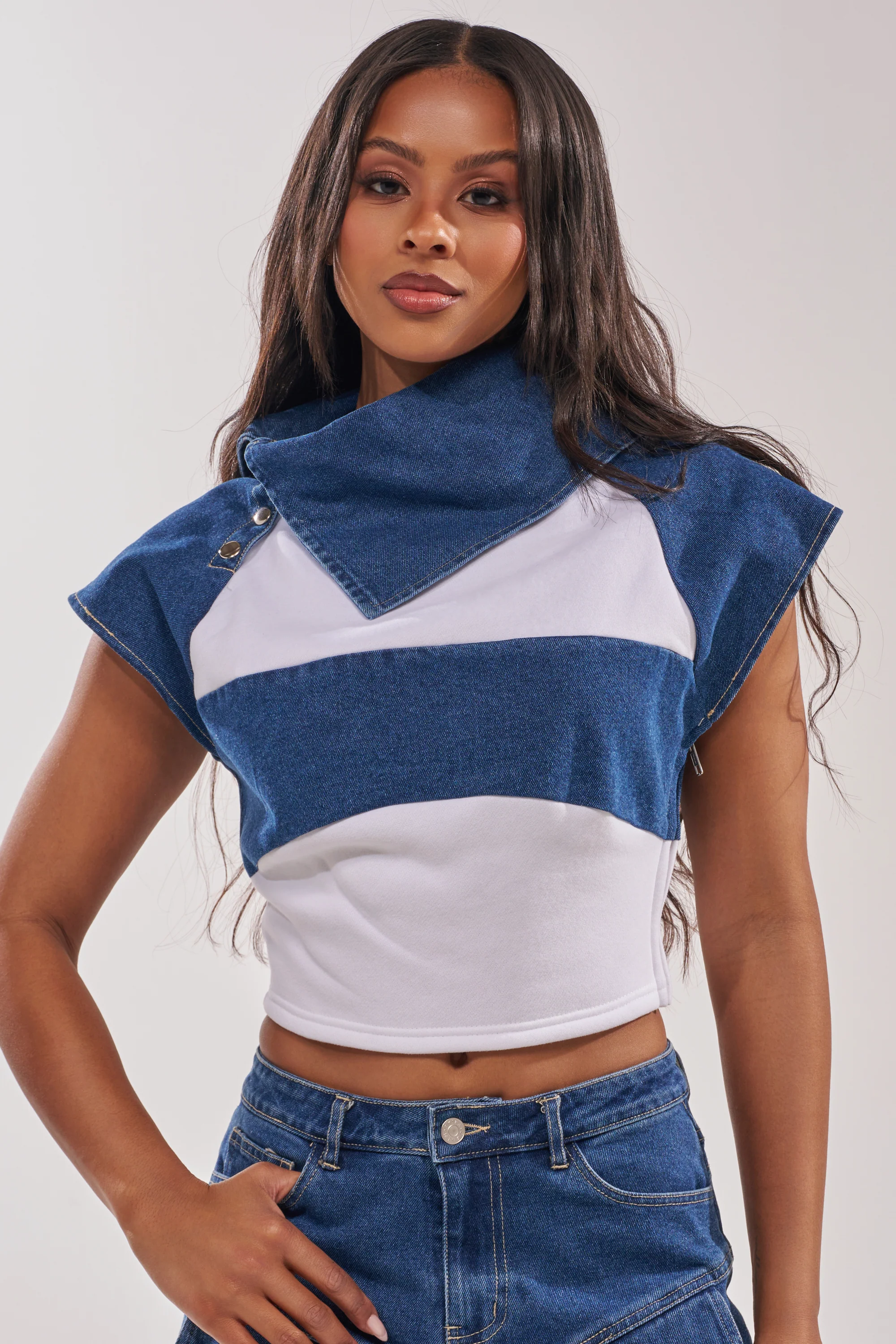 THIS IS EVERYTHING YOU SEE DENIM BLOUSE - Akira Wear
