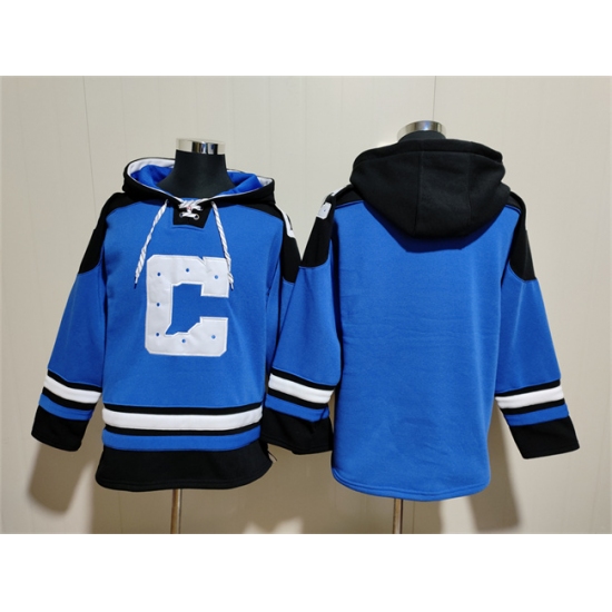 Men's Indianapolis Colts Blank Blue Ageless Must-Have Lace-Up Pullover Hoodie - Jersey