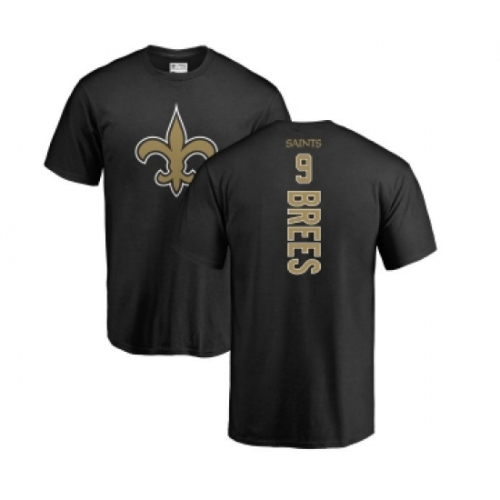 Football New Orleans Saints #9 Drew Brees Black Backer T-Shirt - Jersey