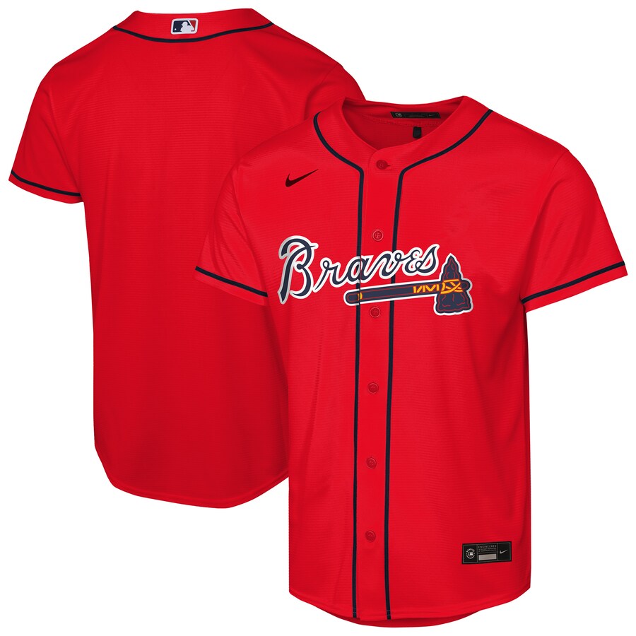 Youth Atlanta Braves Nike Red Alternate 2 Replica Jersey - Jersey