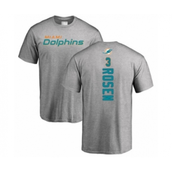 Football Miami Dolphins #3 Josh Rosen Ash Backer T-Shirt - Jersey