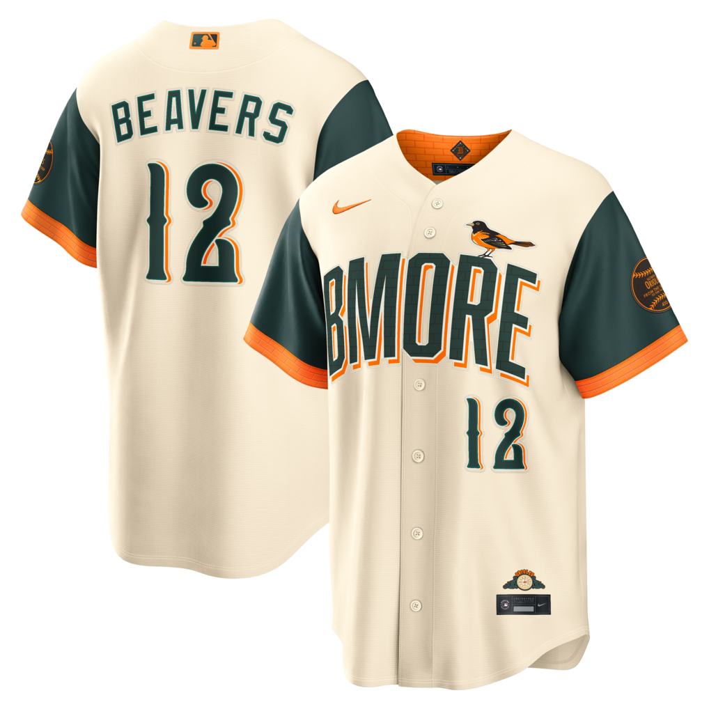Men's Baltimore Orioles Dylan Beavers Nike Cream 2026 City Connect Stadium Jersey - Jersey