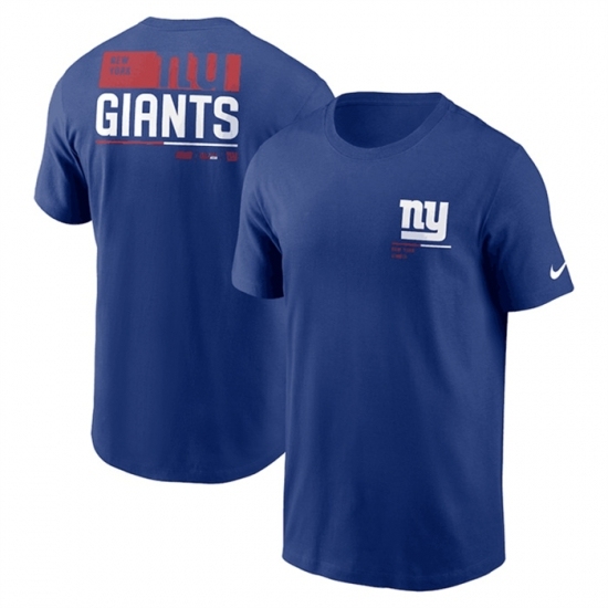 Men's New York Giants Royal Team Incline T Shirt - Jersey