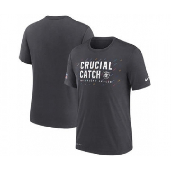 Men's Las Vegas Raiders Charcoal 2021 Crucial Catch Performance T-Shirt - Jersey