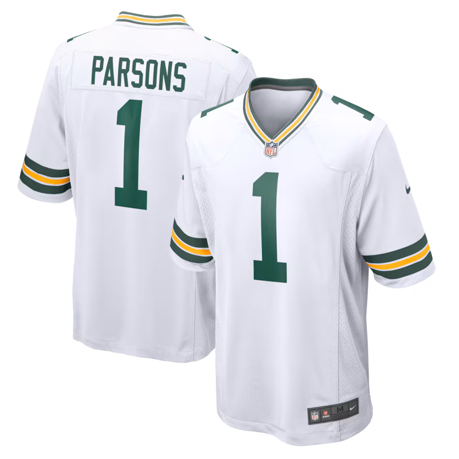 Men's Green Bay Packers Micah Parsons Nike White Game Player Jersey - Jersey