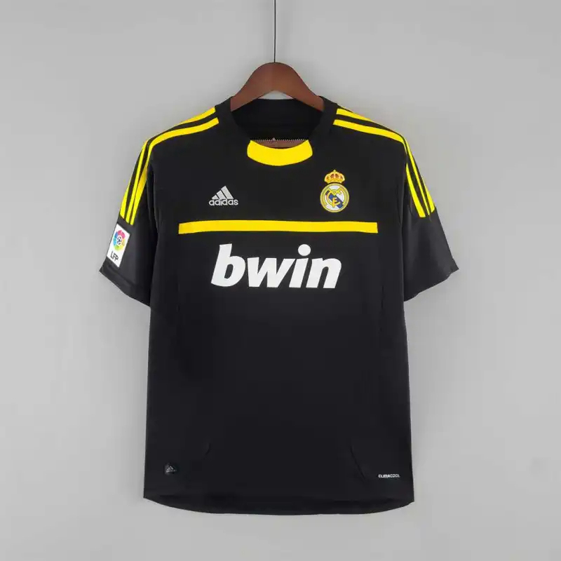 Real Madrid Retro Jersey Away Goalkeeper Black Soccer Custom Shirt 2011/12 - Jersey