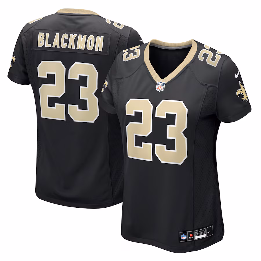 Women's New Orleans Saints Julian Blackmon Nike Black Team Game Jersey - Jersey