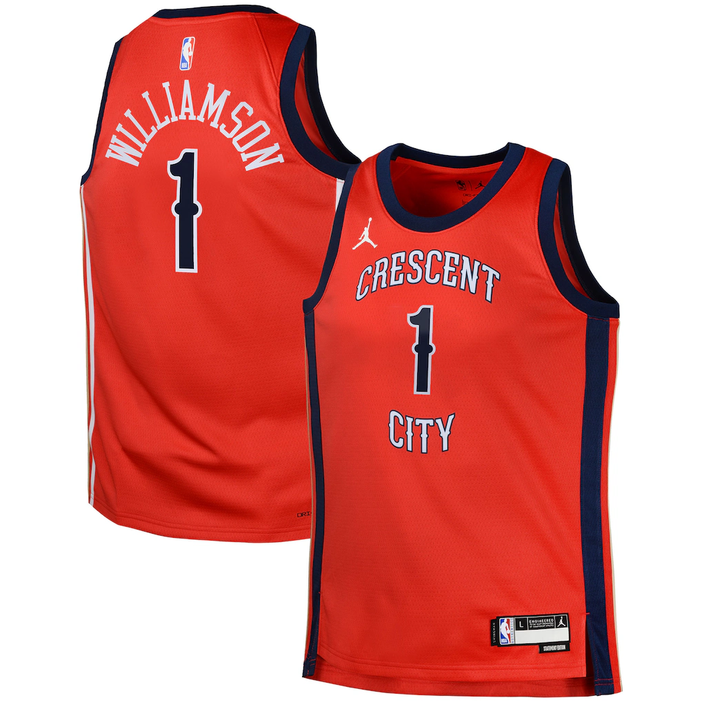 Swingman Jersey New Orleans Pelicans Zion Williamson Jordan Brand Red Statement - Jersey