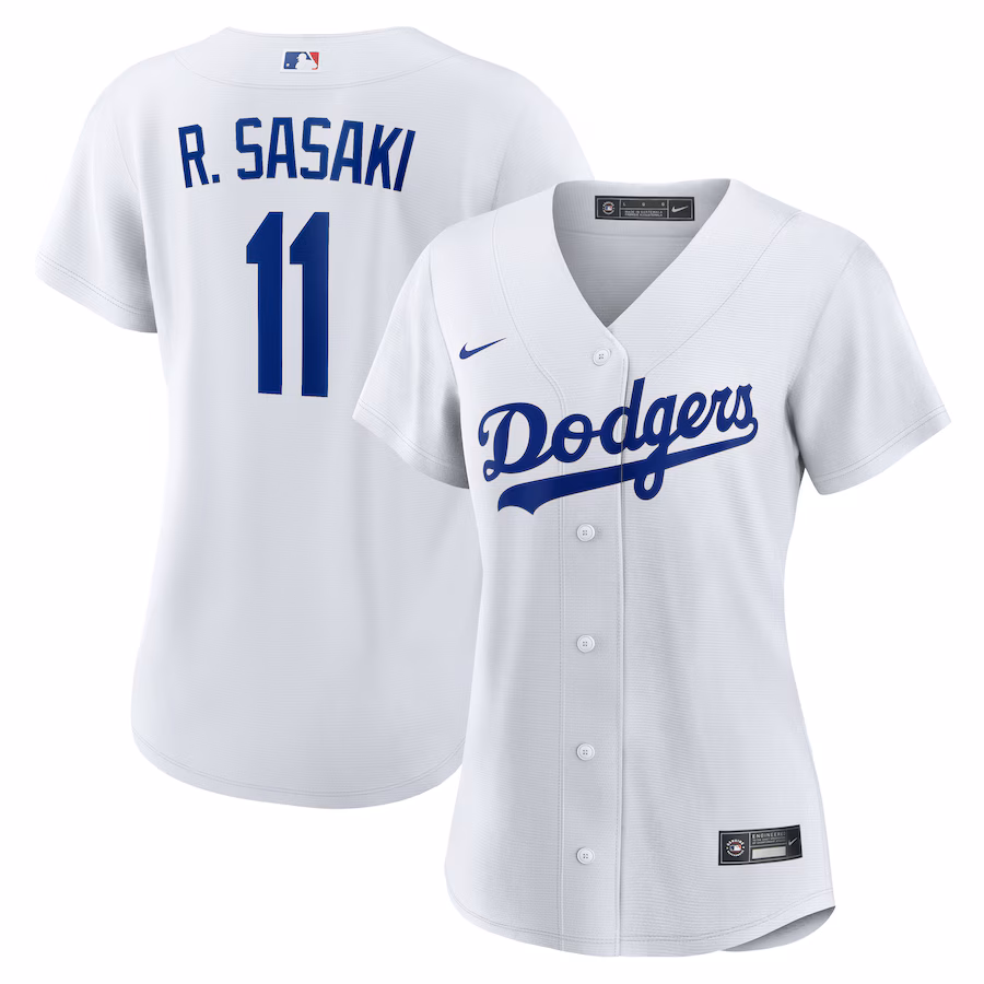 Women's Los Angeles Dodgers Rōki Sasaki Nike White Home Replica Jersey - Jersey