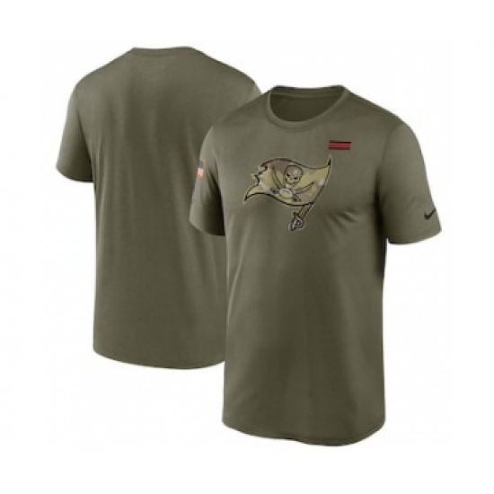 Men's Tampa Bay Buccaneers Football Olive 2021 Salute To Service Legend Performance T-Shirt - Jersey