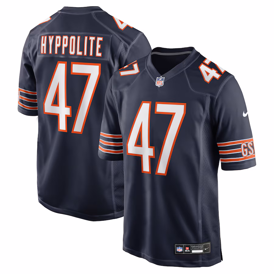 Men's Chicago Bears Ruben Hyppolite II Nike Navy Team Game Jersey - Jersey