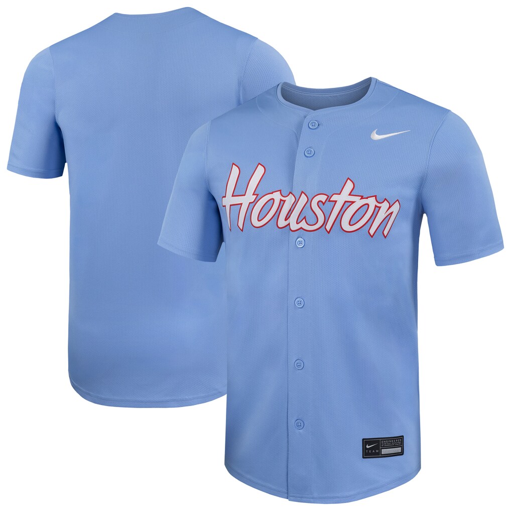 Men's Nike Light Blue Houston Cougars Limited Baseball Jersey - Jersey