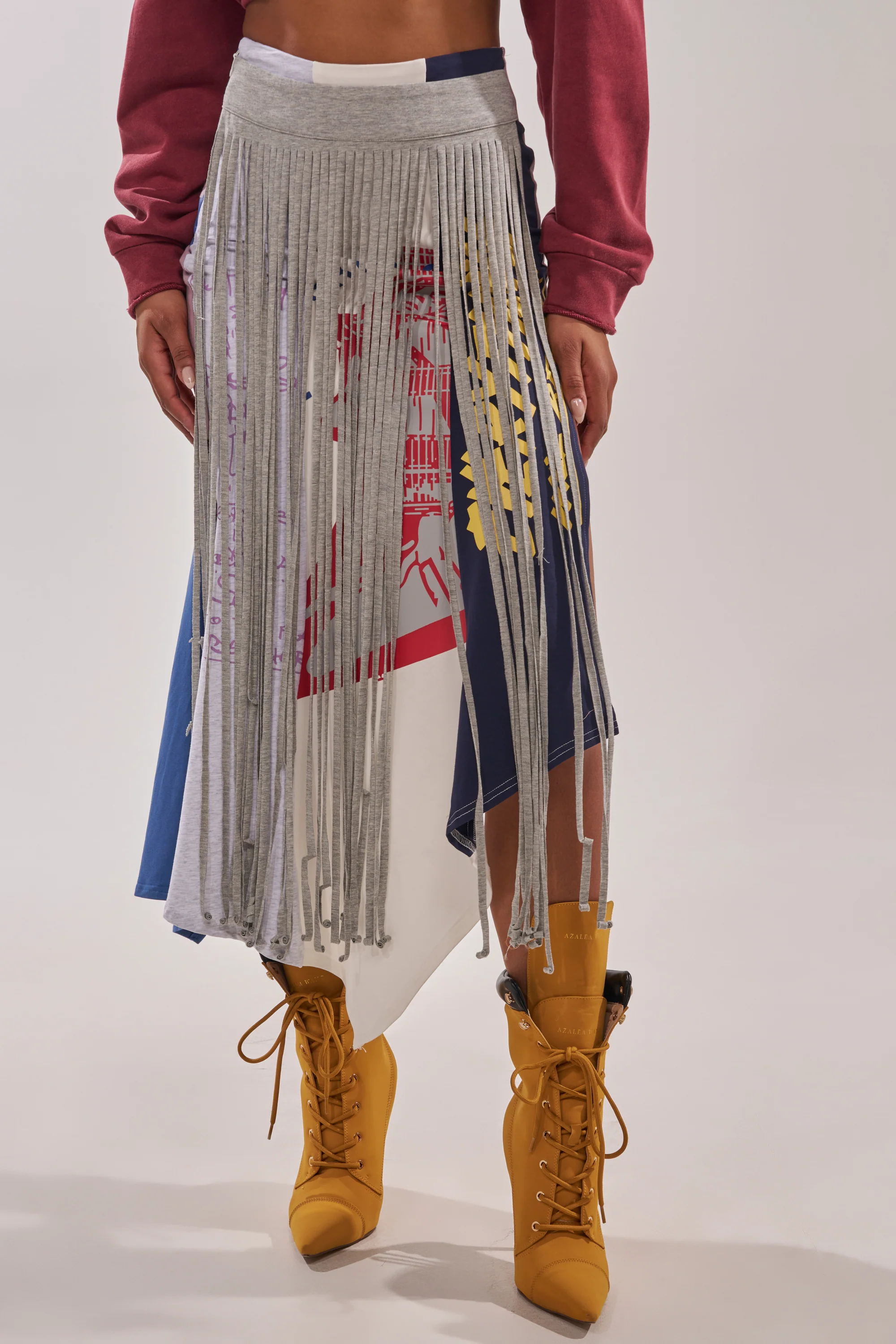 STRESSED AND DISTRESSED MIDI SKIRT - Akira Wear