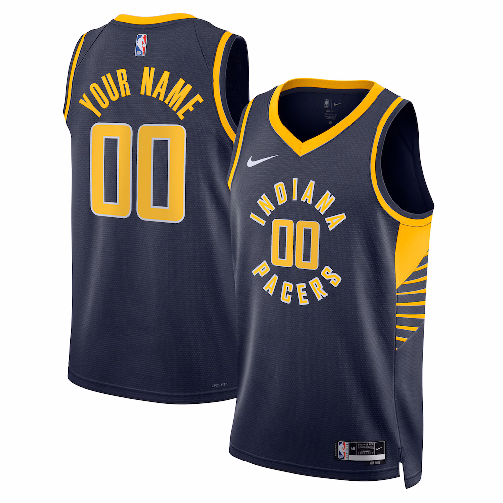Unisex Indiana Pacers Nike Navy 2022/23 Swingman Custom Jersey - Icon Edition - Jersey
