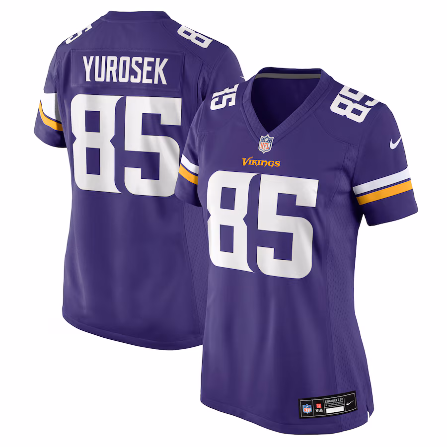 Women's Minnesota Vikings Ben Yurosek Nike Purple Team Game Jersey - Jersey