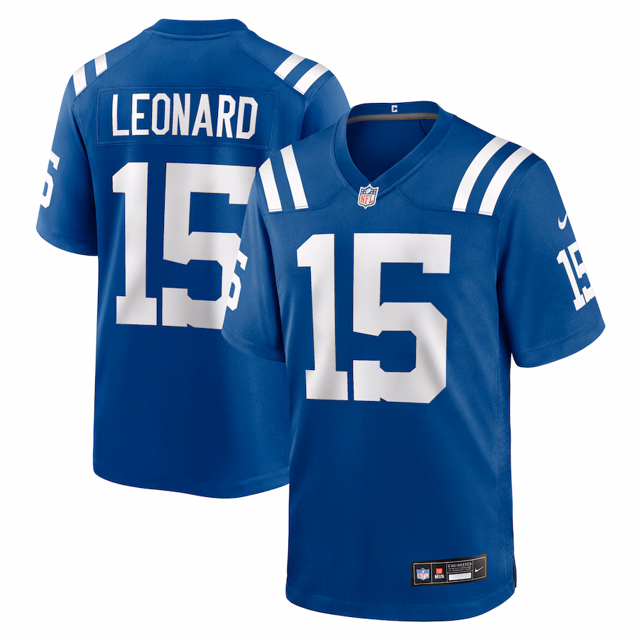 Men's Indianapolis Colts Riley Leonard Nike Royal Team Game Jersey - Jersey