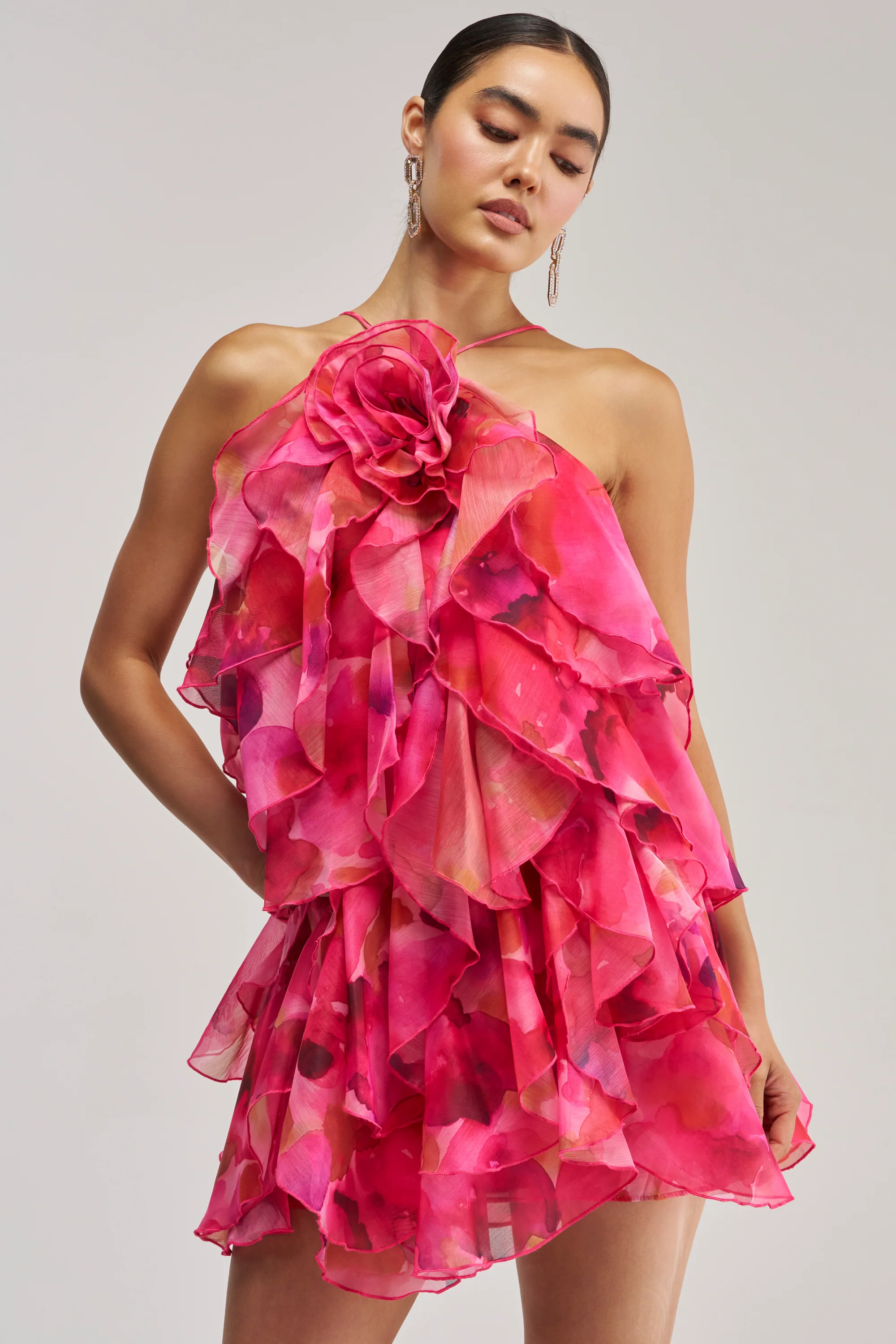 I AM THE PARTY MINI DRESS IN POP PINK - Akira Wear