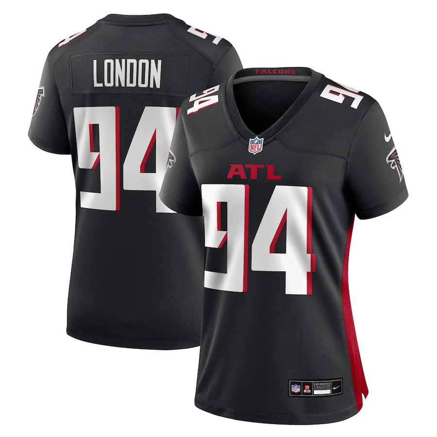 Women's Atlanta Falcons LaCale London Nike Black Team Game Jersey - Jersey