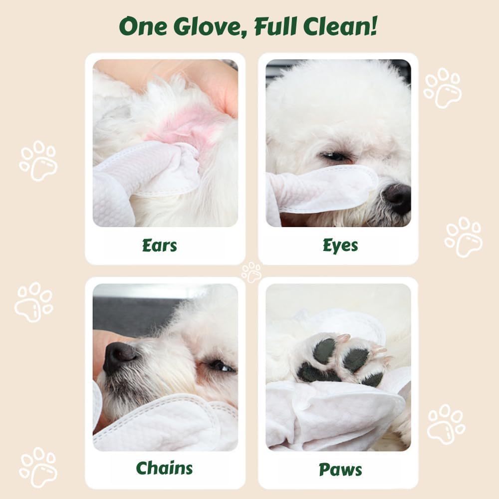 Pet Washing Glove Wipes