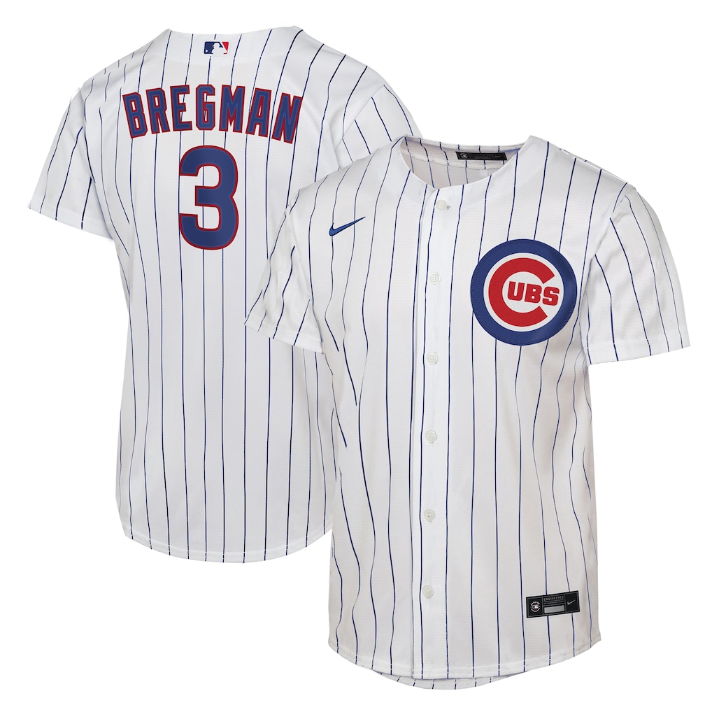 Youth Chicago Cubs Alex Bregman Nike White Home Replica Jersey - Jersey