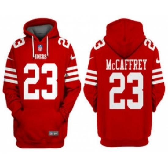 Men's San Francisco 49ers #23 Christian McCaffrey Red Alternate Pullover Hoodie - Jersey