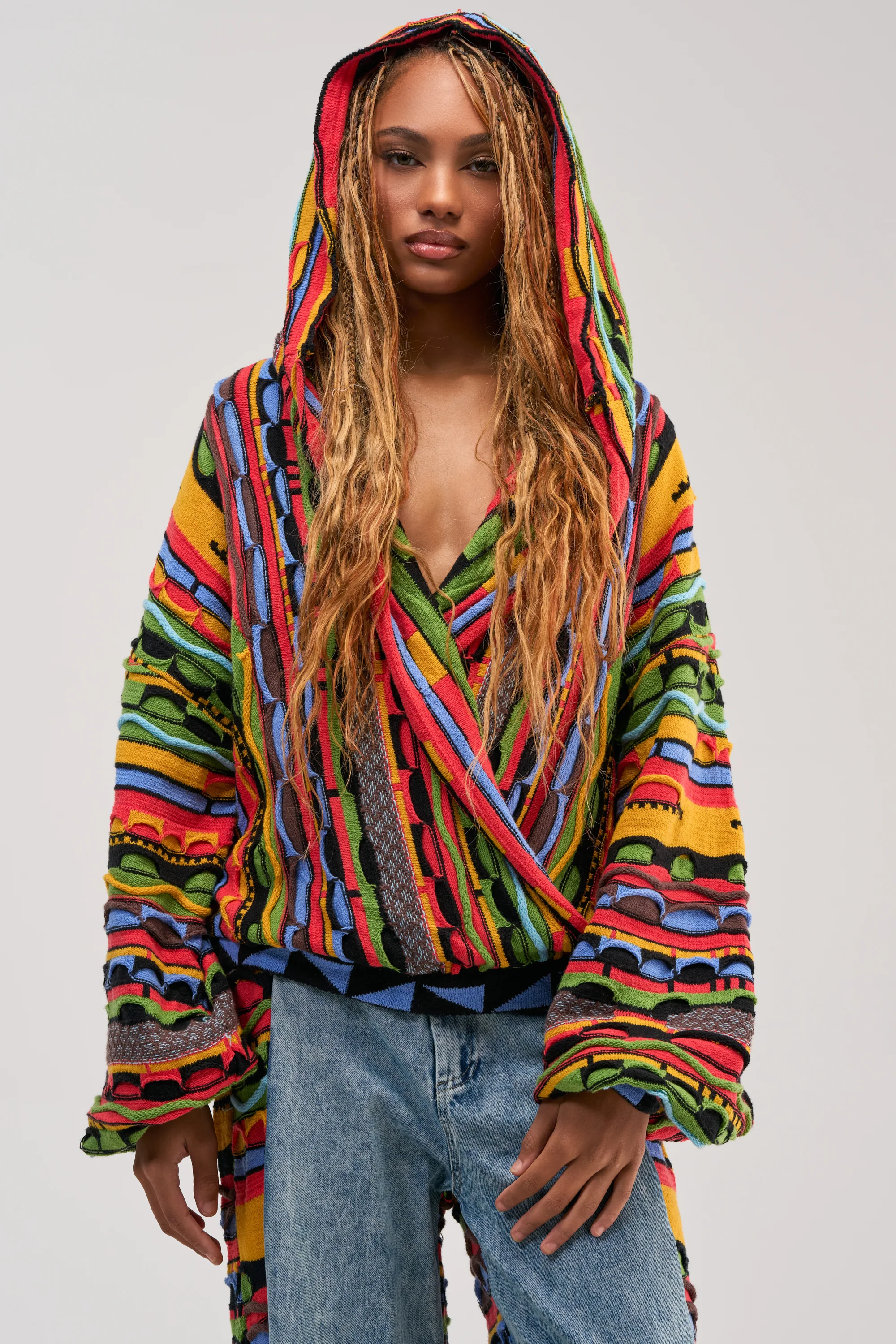 ONE OF ONE WRAP SWEATER - Akira Wear