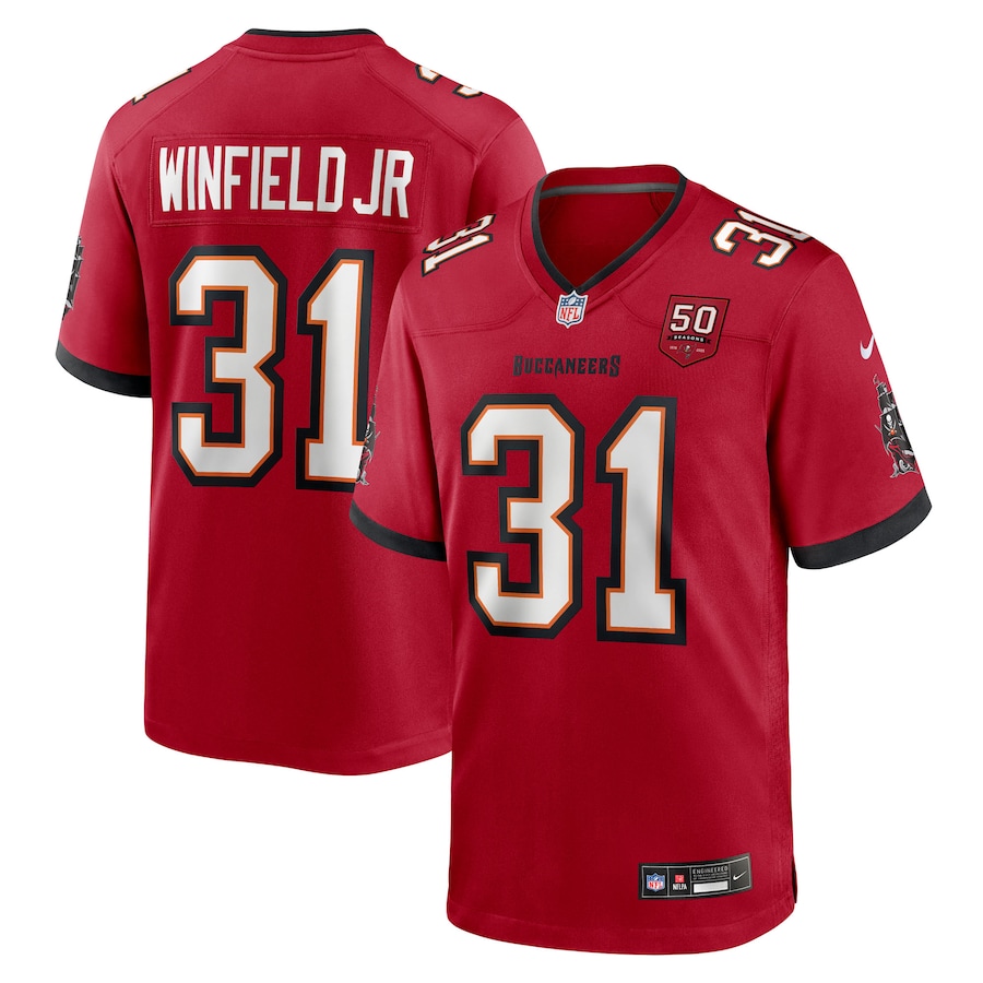 Men's Tampa Bay Buccaneers Antoine Winfield Jr. Nike Red 50th Anniversary Game Jersey - Jersey