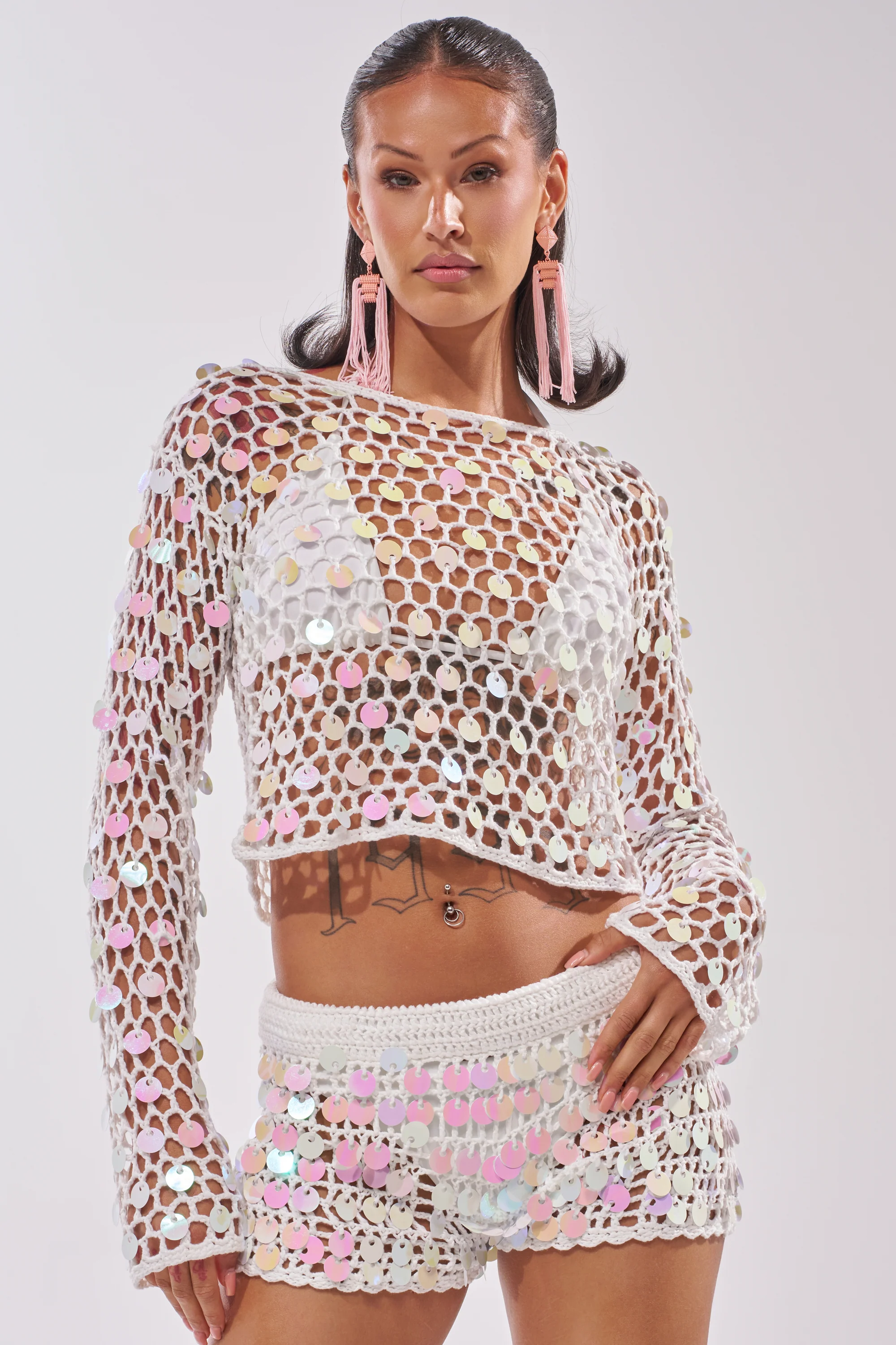 BEACH GIRLY CROCHET SWEATER - Akira Wear