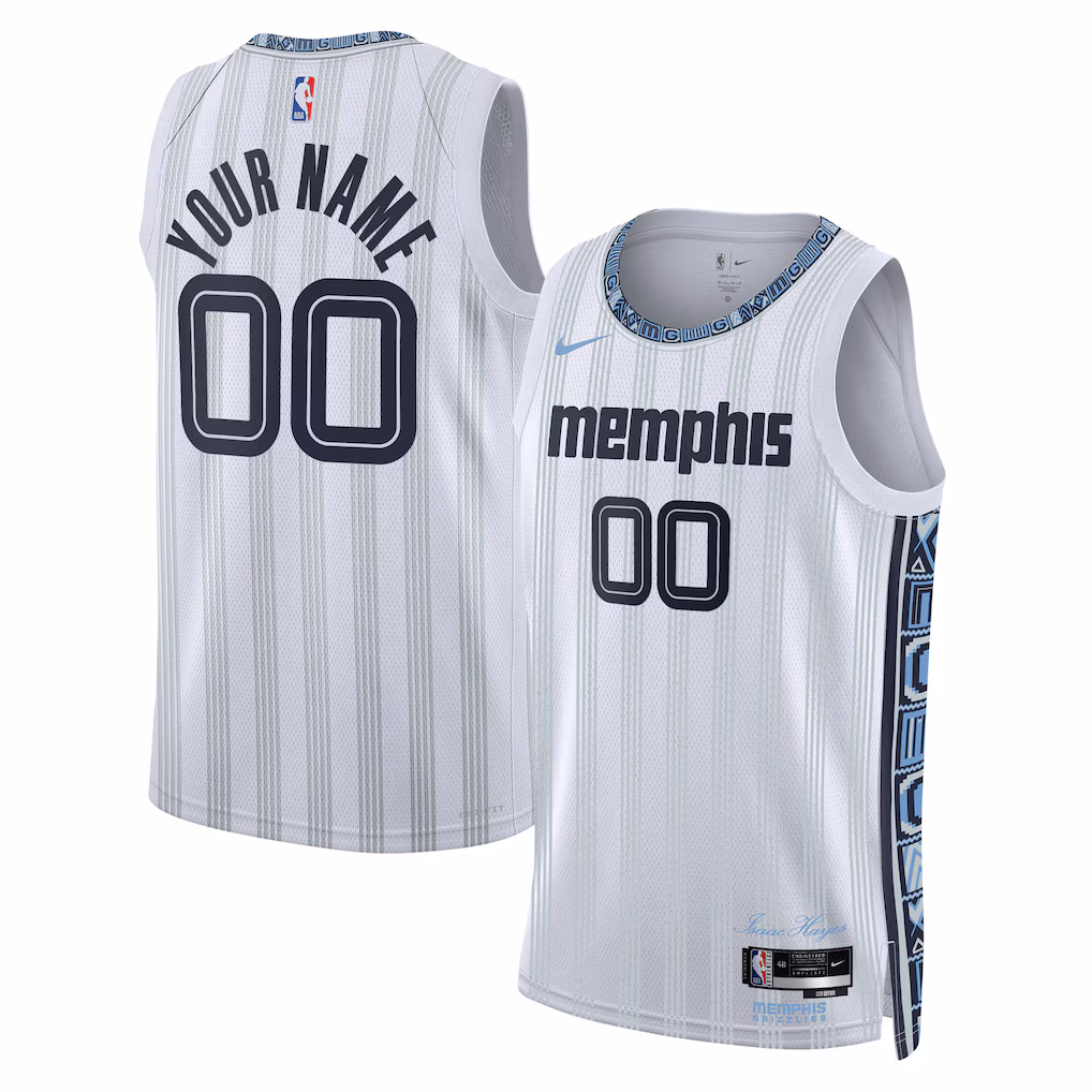 Unisex Memphis Grizzlies Nike White 2025/26 City Edition Swingman Custom Jersey - Jersey