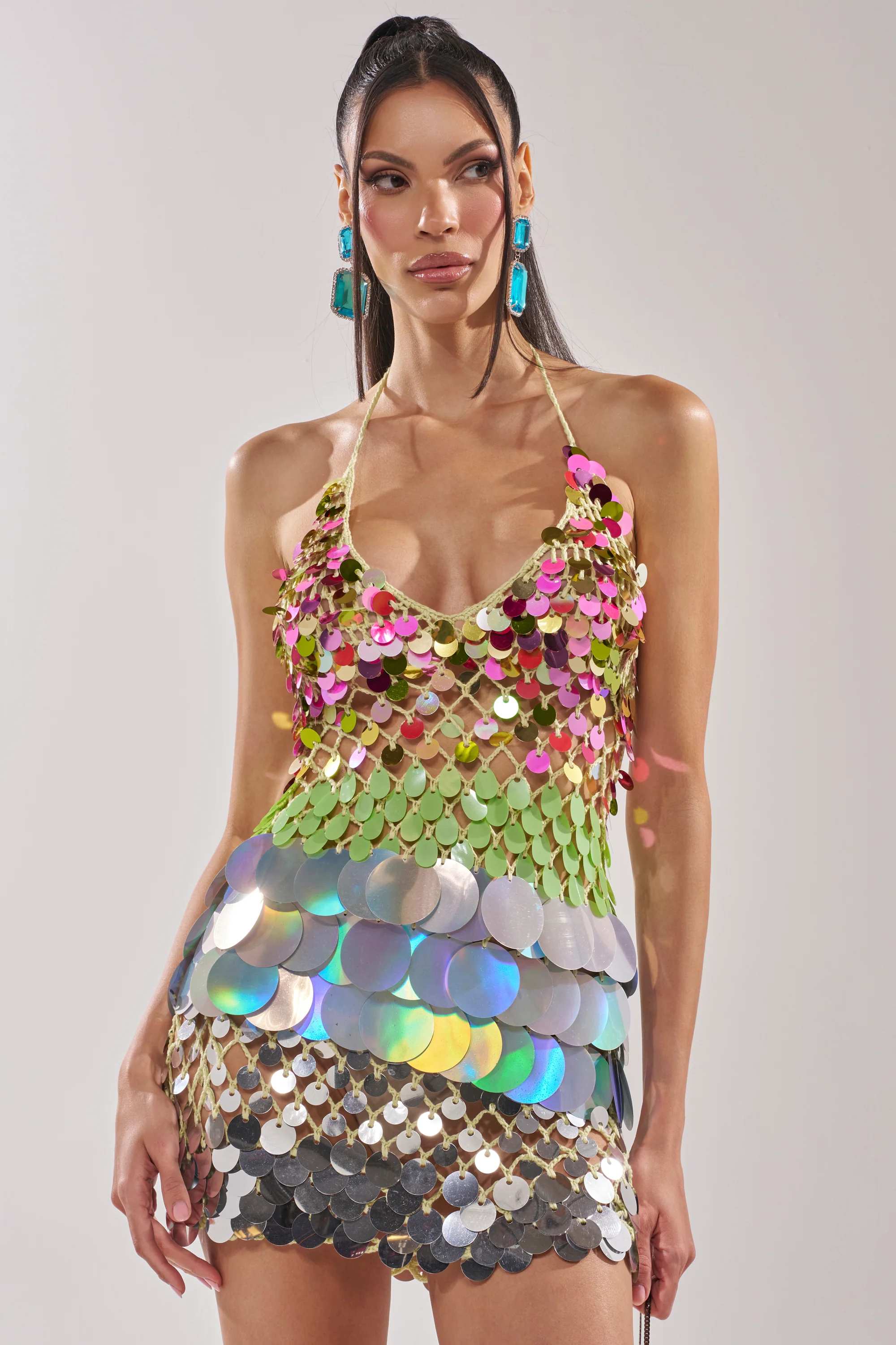 MAKE IT TO THE MORNING CROCHET MINI DRESS - Akira Wear