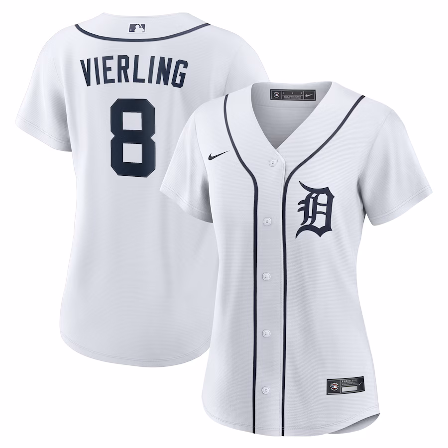 Women's Detroit Tigers Matt Vierling Nike White Home Replica Jersey - Jersey