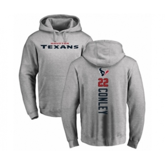 Football Houston Texans #22 Gareon Conley Ash Backer Pullover Hoodie - Jersey
