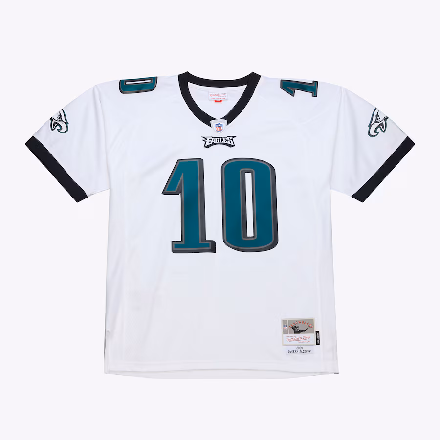 Men's Philadelphia Eagles DeSean Jackson Mitchell & Ness White 2009 Legacy Throwback Replica Jersey - Jersey