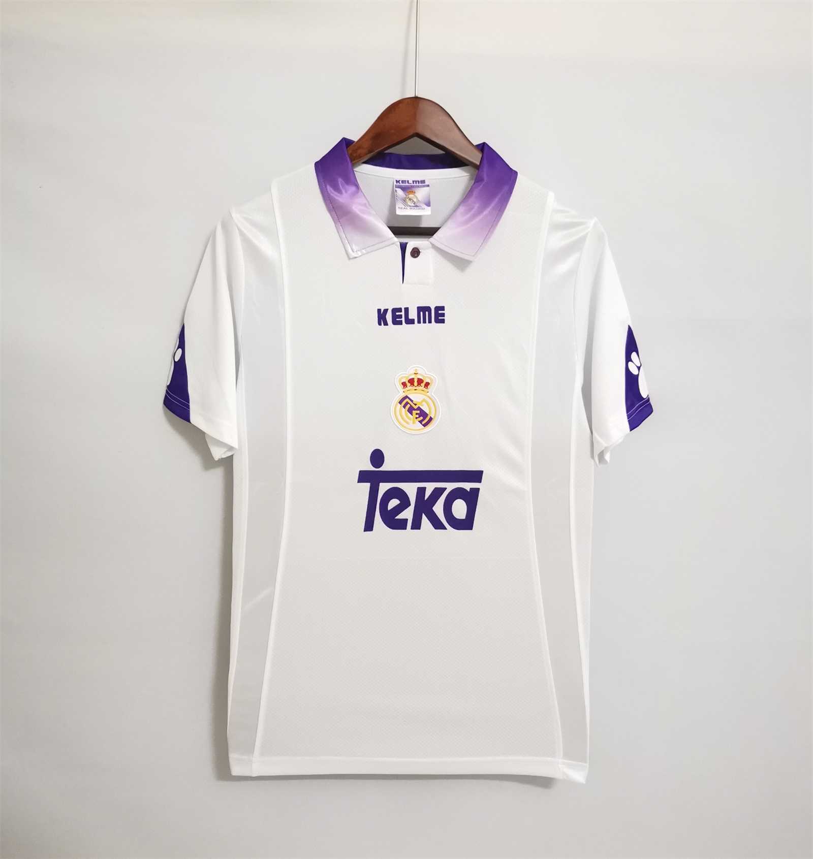 Real Madrid Retro Jersey Home Custom Soccer Shirt 1997-98 - Jersey