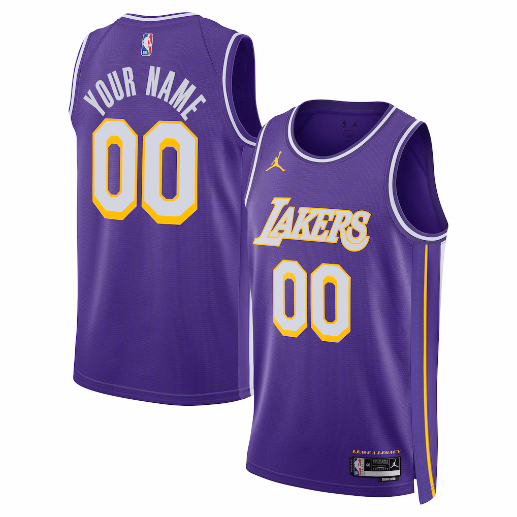 Unisex Los Angeles Lakers Jordan Brand Purple Swingman Custom Jersey - Statement Edition - Jersey