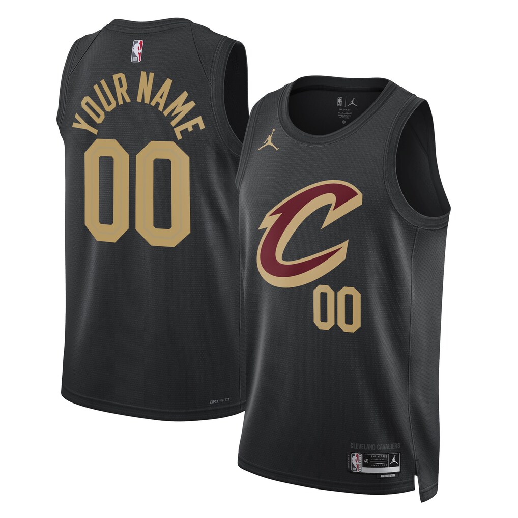 Unisex Cleveland Cavaliers Jordan Brand Black 2022/23 Swingman Custom Jersey - Statement Edition - Jersey