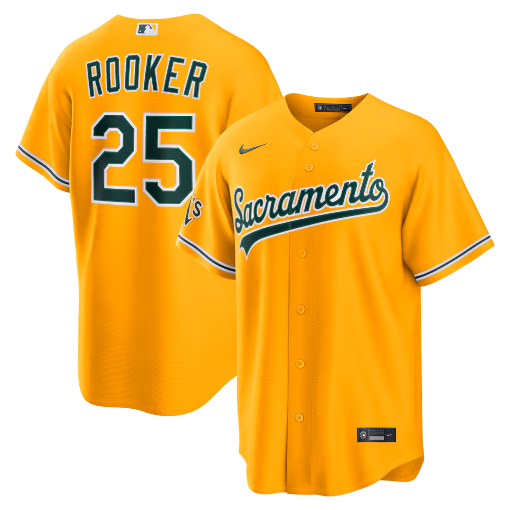 Men's Athletics Brent Rooker Nike Gold Alternate Stadium Jersey - Jersey