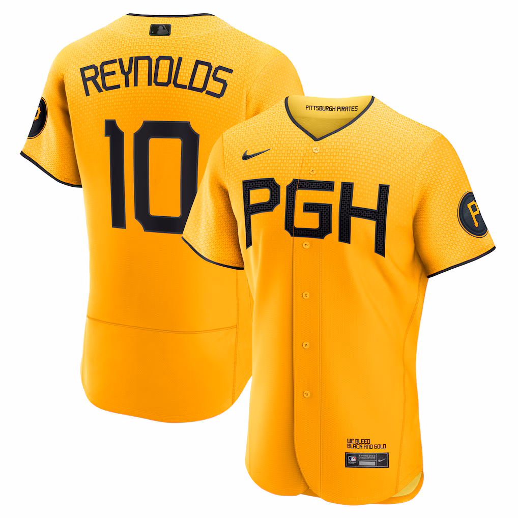 Men's Pittsburgh Pirates Bryan Reynolds Nike Gold City Connect Authentic Player Jersey - Jersey
