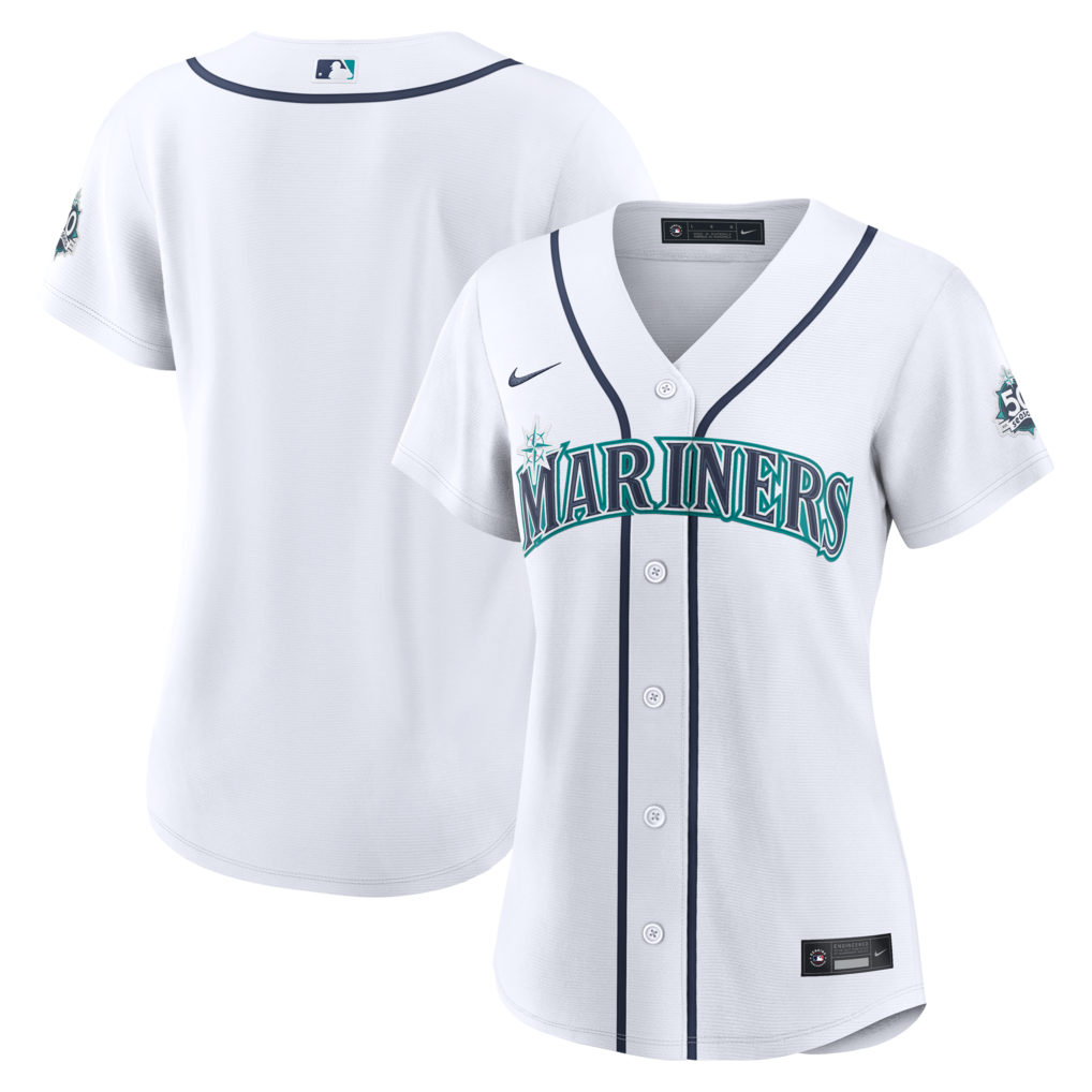 Women's Seattle Mariners Nike White Home 50th Season Stadium Jersey - Jersey