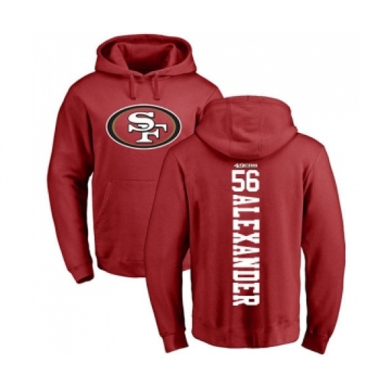 Football San Francisco 49ers #56 Kwon Alexander Red Backer Pullover Hoodie - Jersey